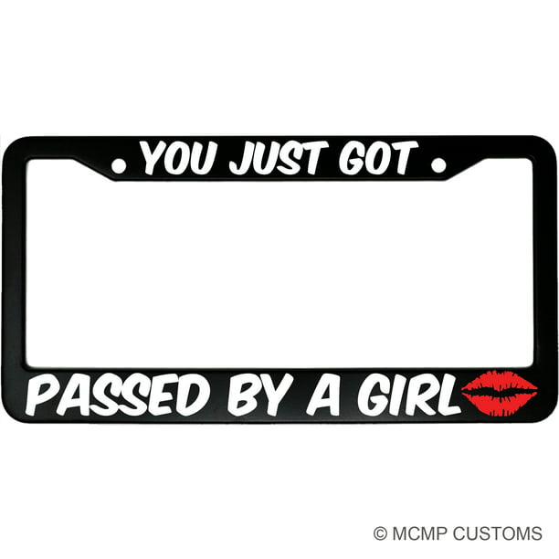 Pink METL License Plate Frame MOVE OVER BOYS LET THIS GIRL SHOW YOU HOW TO DRIVE
